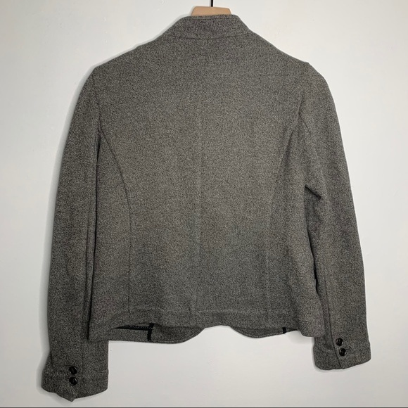 Loft Grey Button Up Cotton Long Sleeve Blazer Sz M - Picture 8 of 8